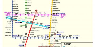 Metro útvonal térkép Mumbai
