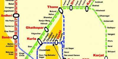 Mumbai központi vonal állomás térkép