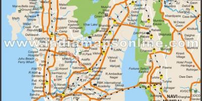 Fizikai térkép Mumbai