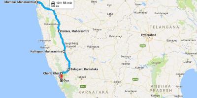 Mumbai, hogy a goa ' térkép