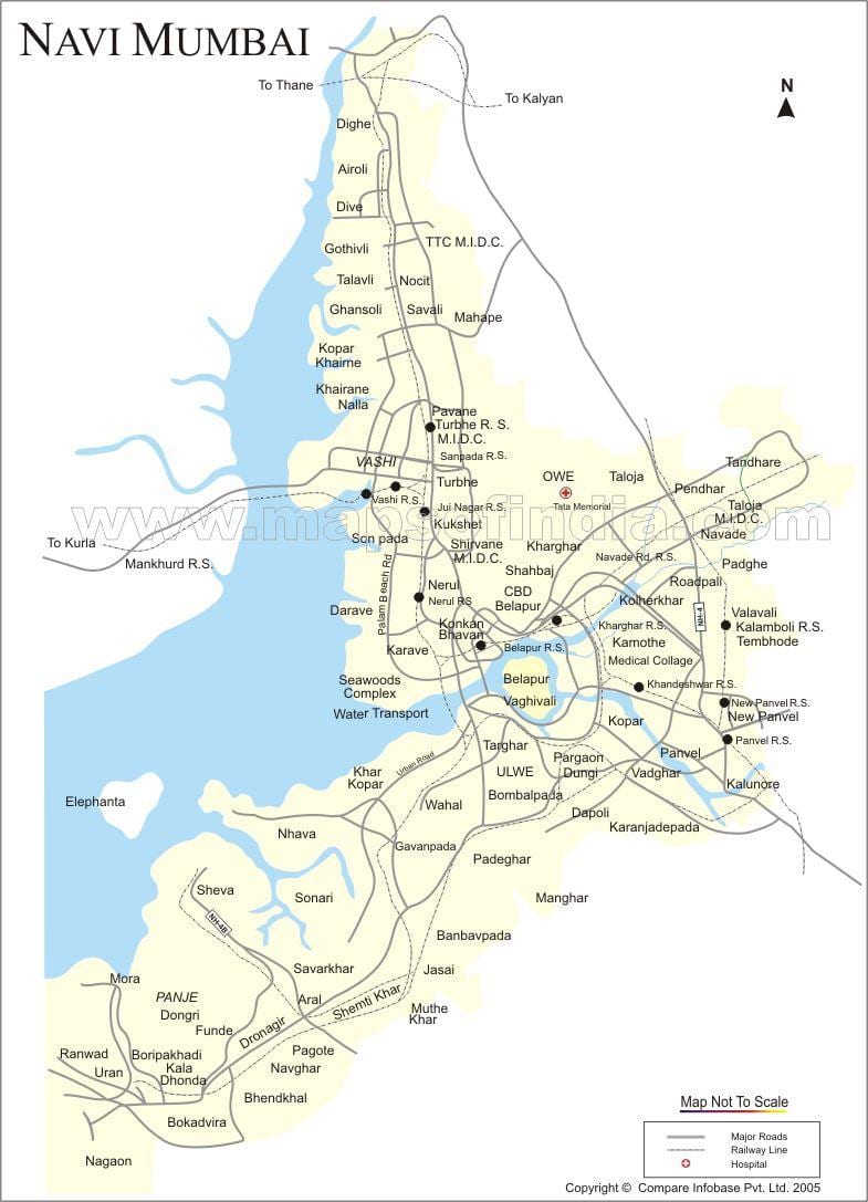 térkép új Mumbai