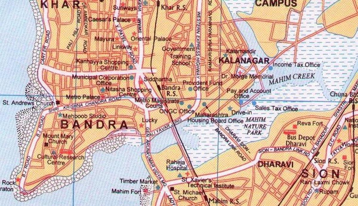 térkép a szálláshelytől könnyedén megközelíthető a Mumbai