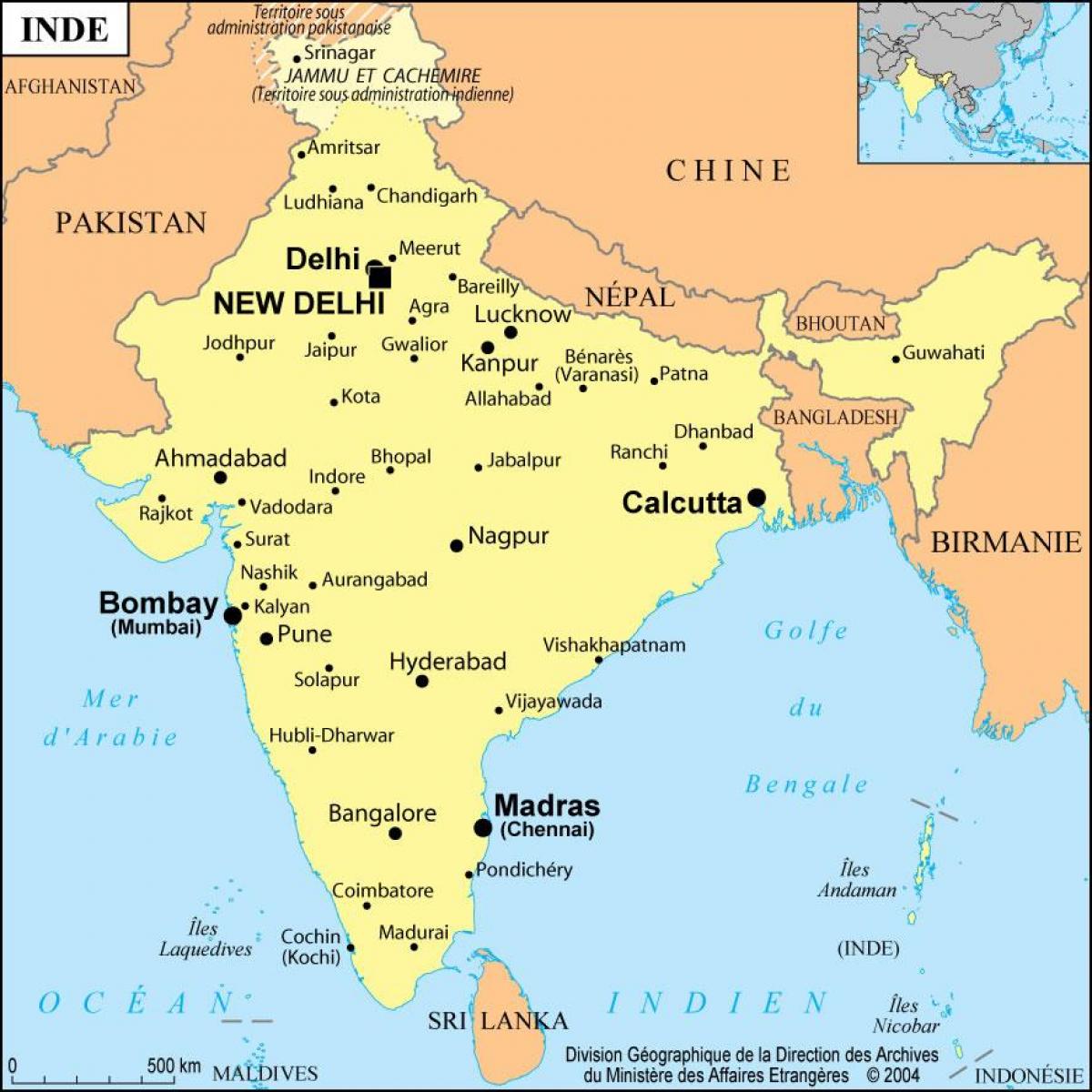 térkép Bombay, india