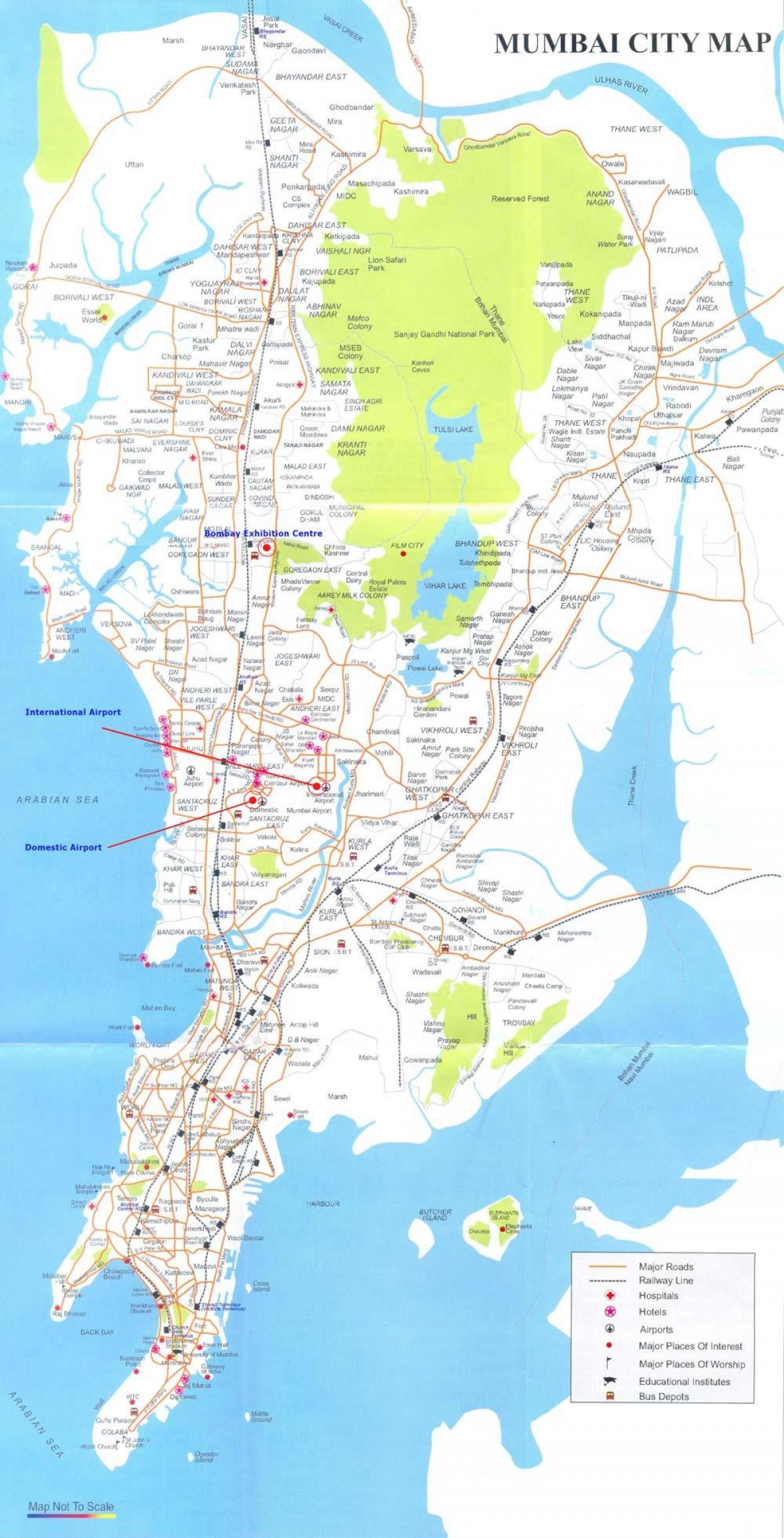 térkép Bombay
