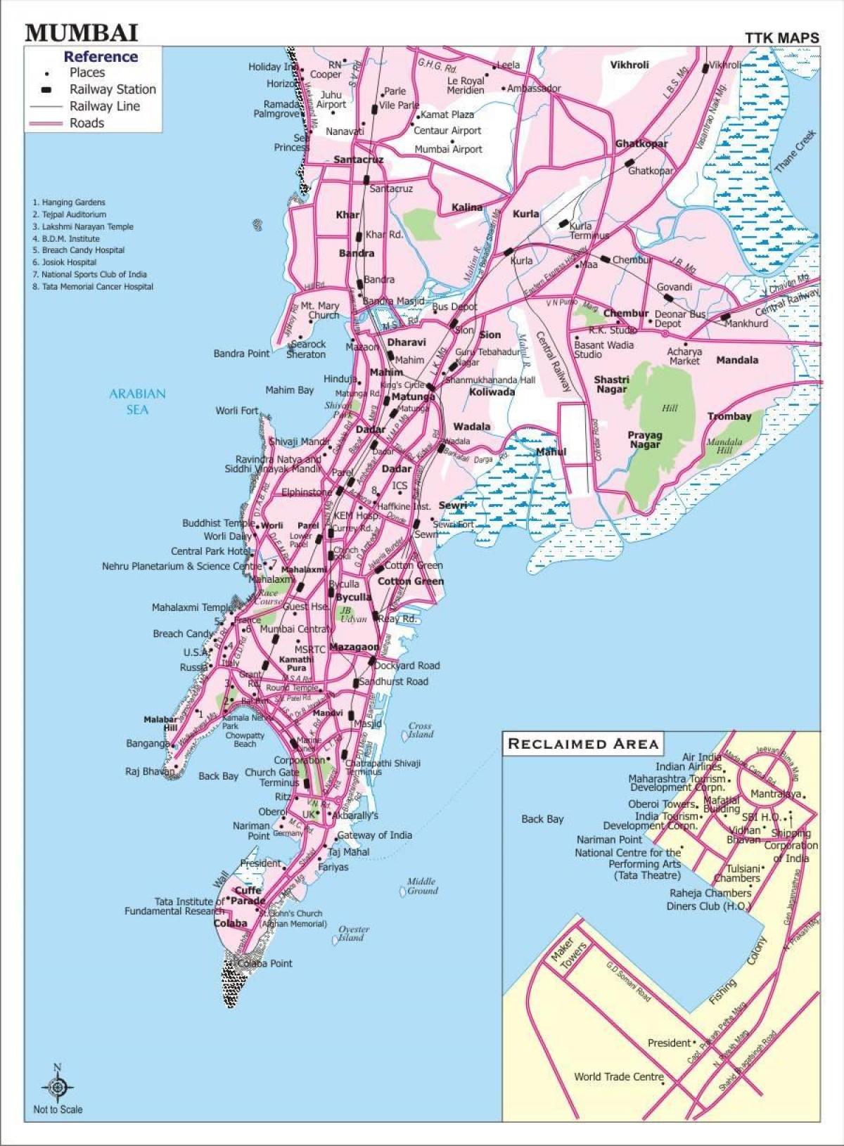 térkép Bombay városban