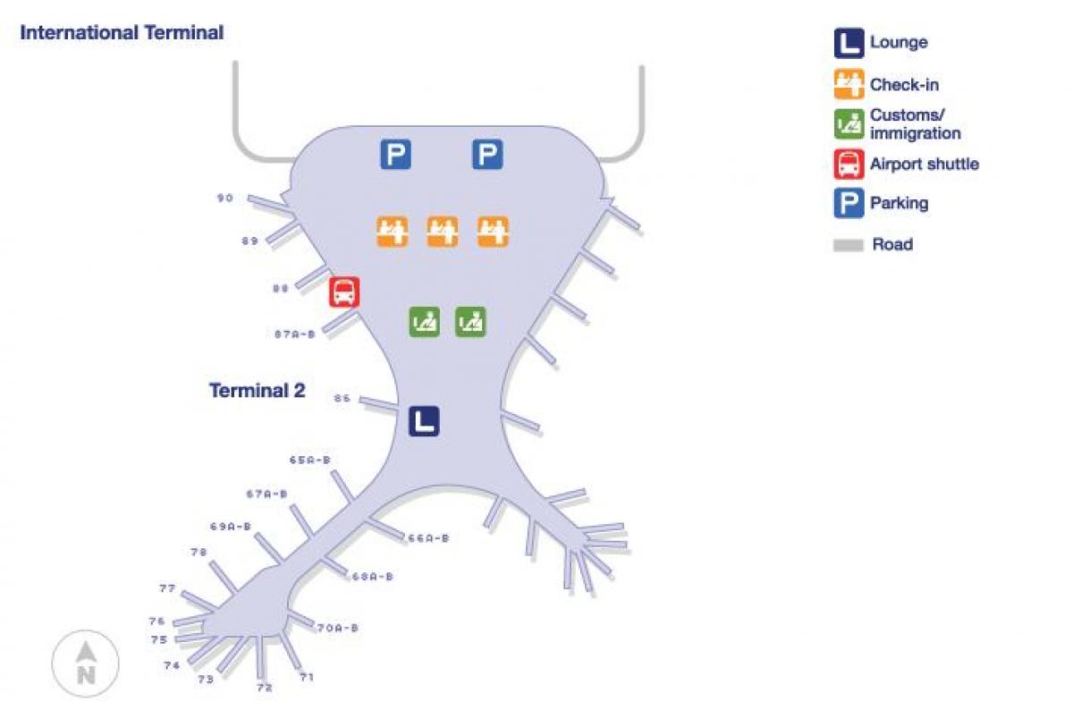 2-es terminál Mumbai repülőtér térkép