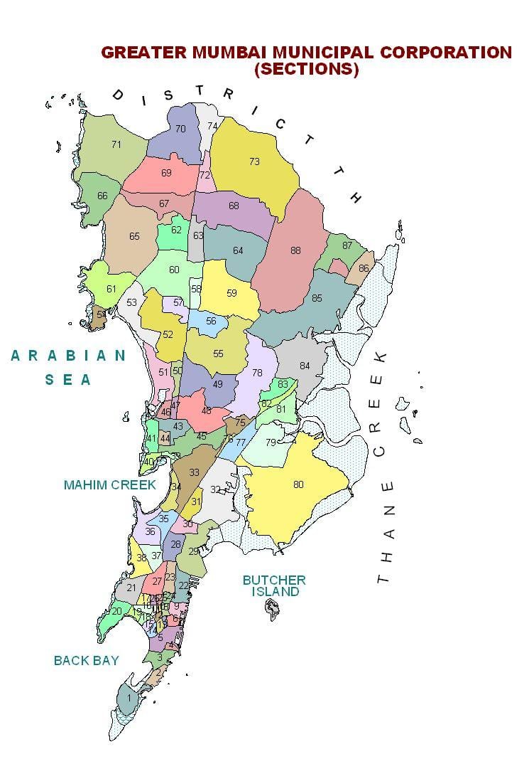 térkép Mumbai kerület