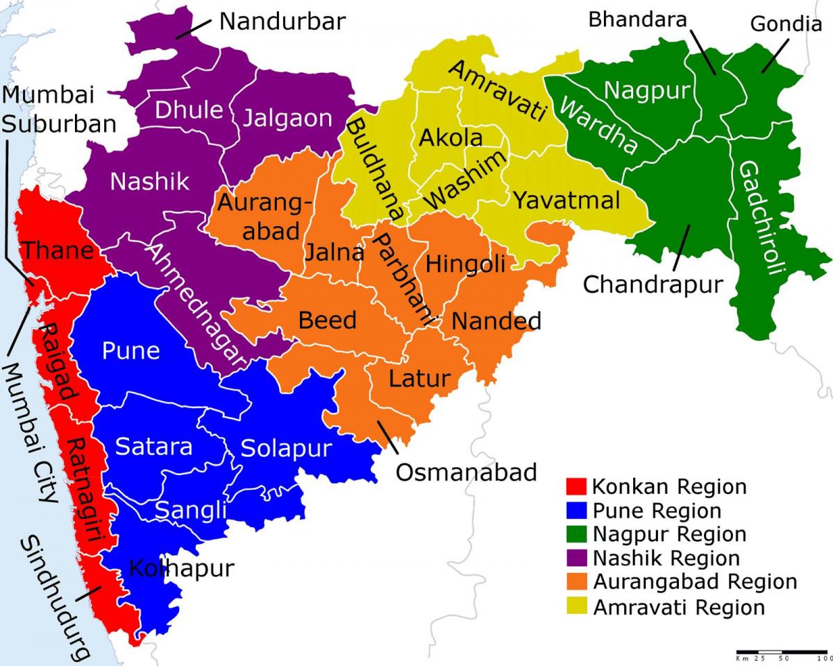 térkép Maharashtra Mumbai