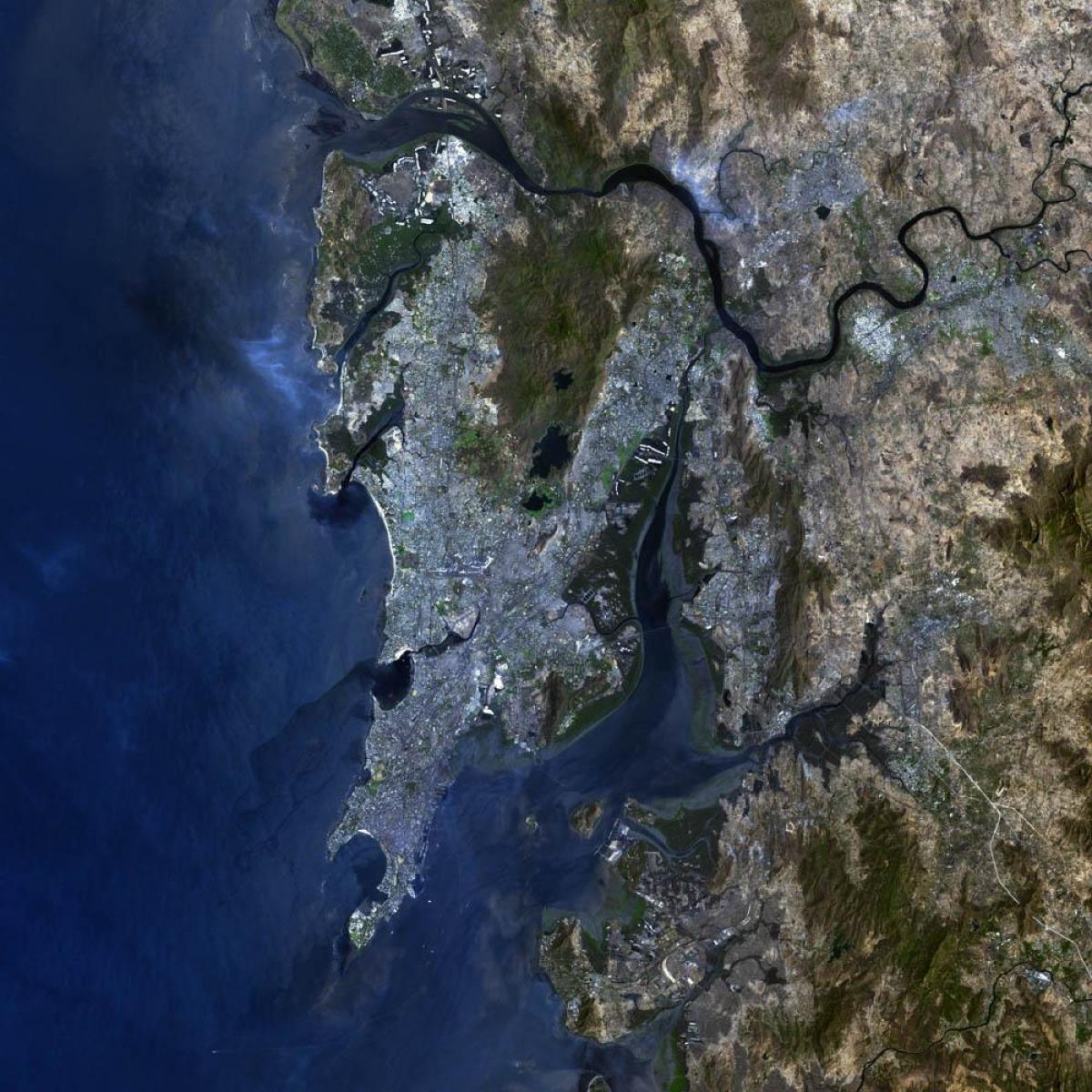 műholdas térkép a Mumbai