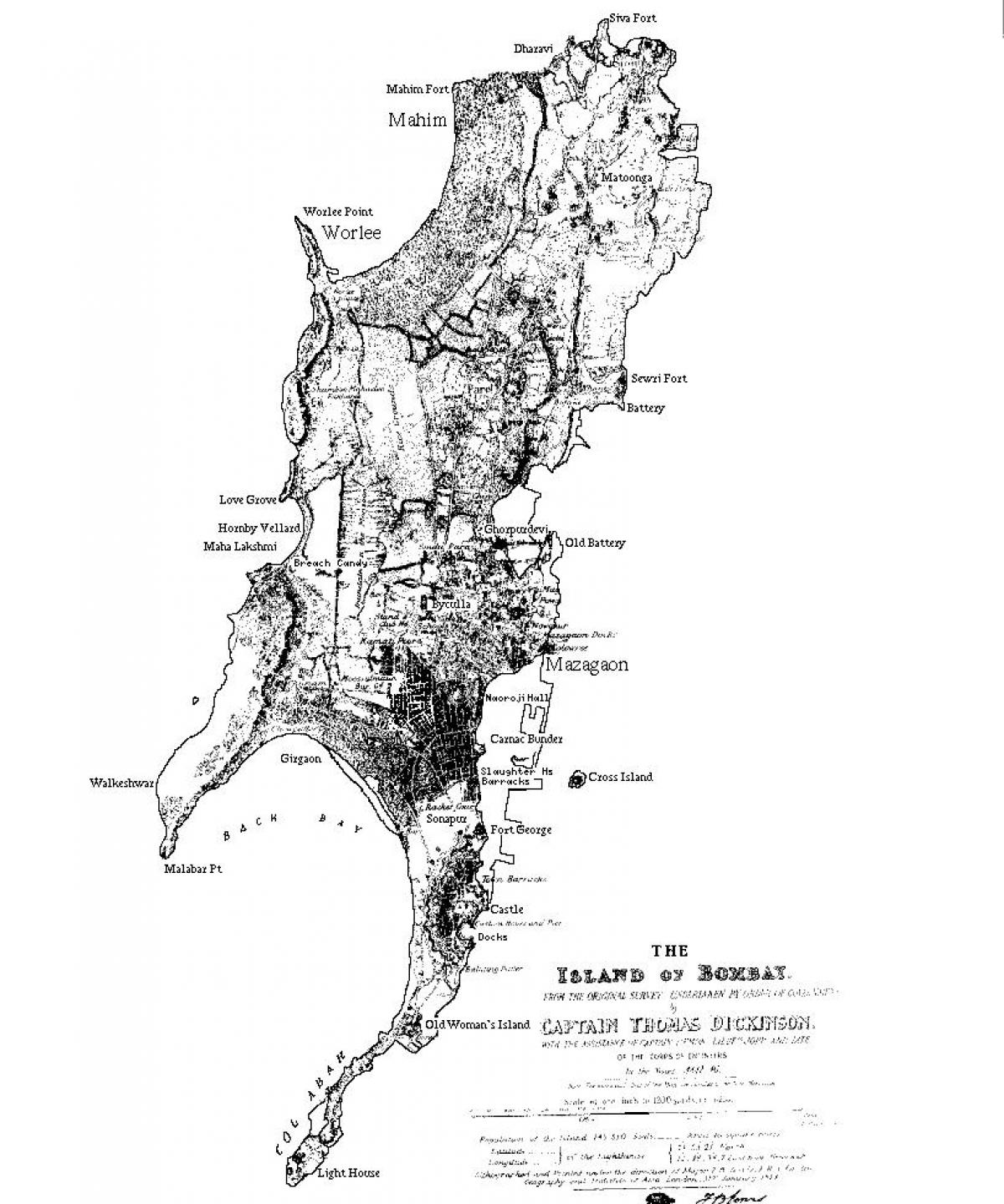 térkép Mumbai-sziget