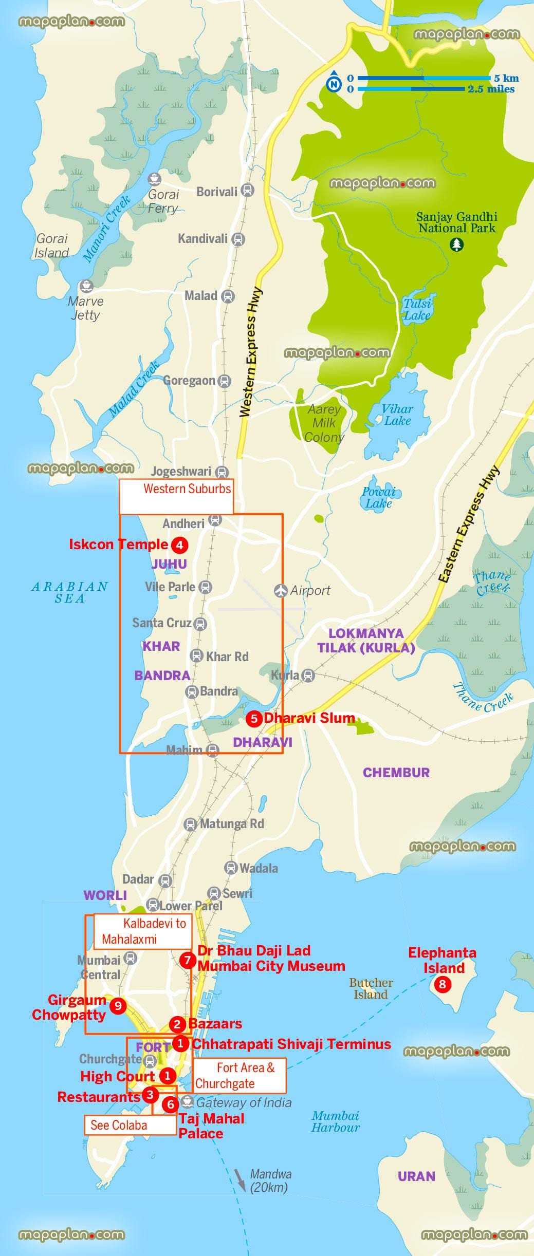 a térkép nagyobb Mumbai