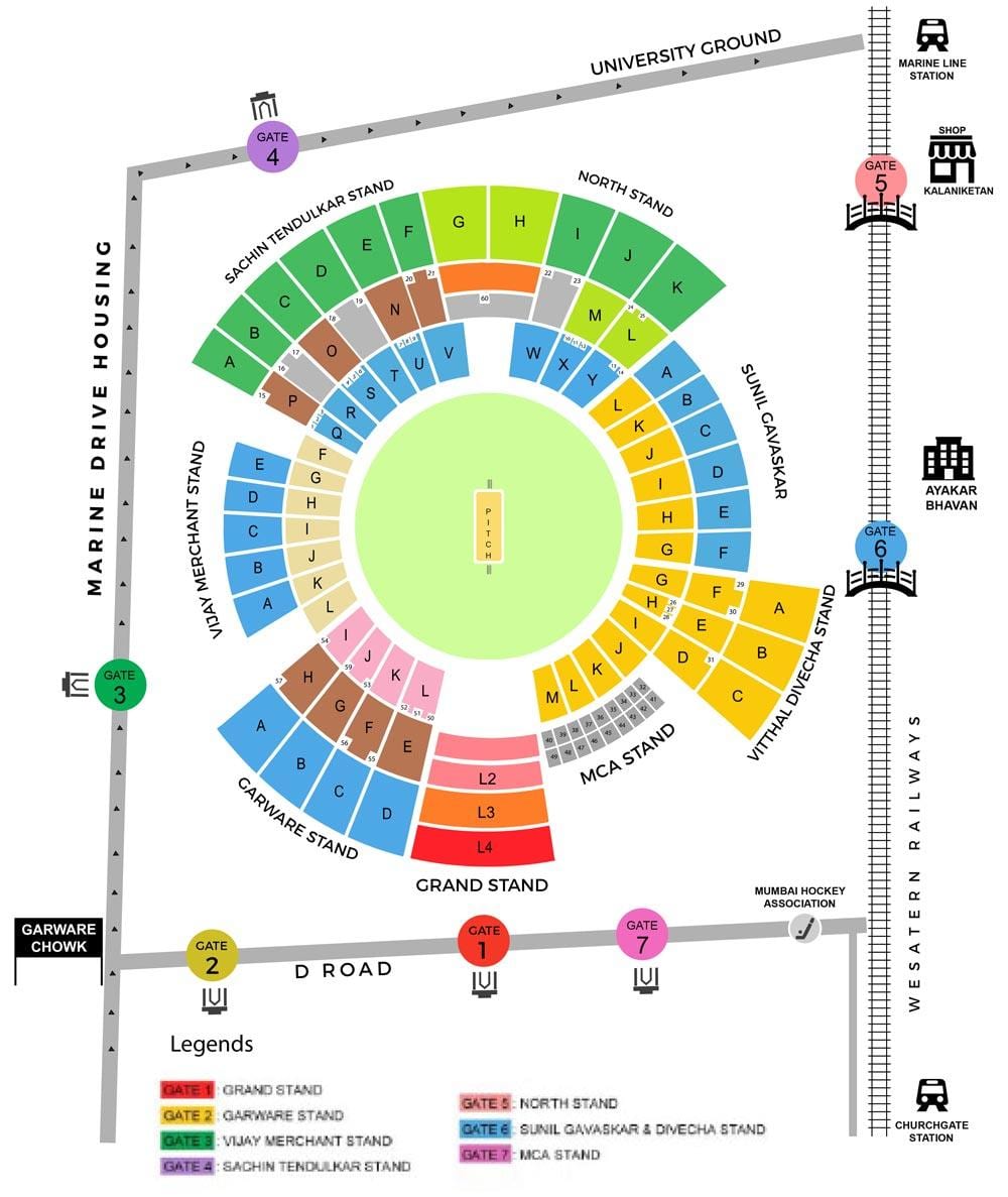 térkép Wankhede-stadion