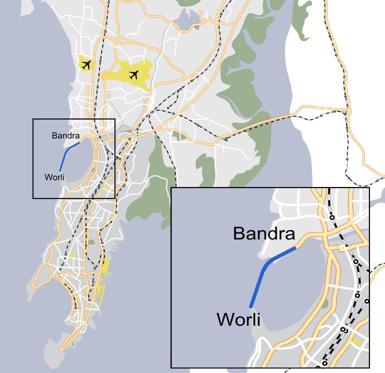 Mumbai Worli térkép