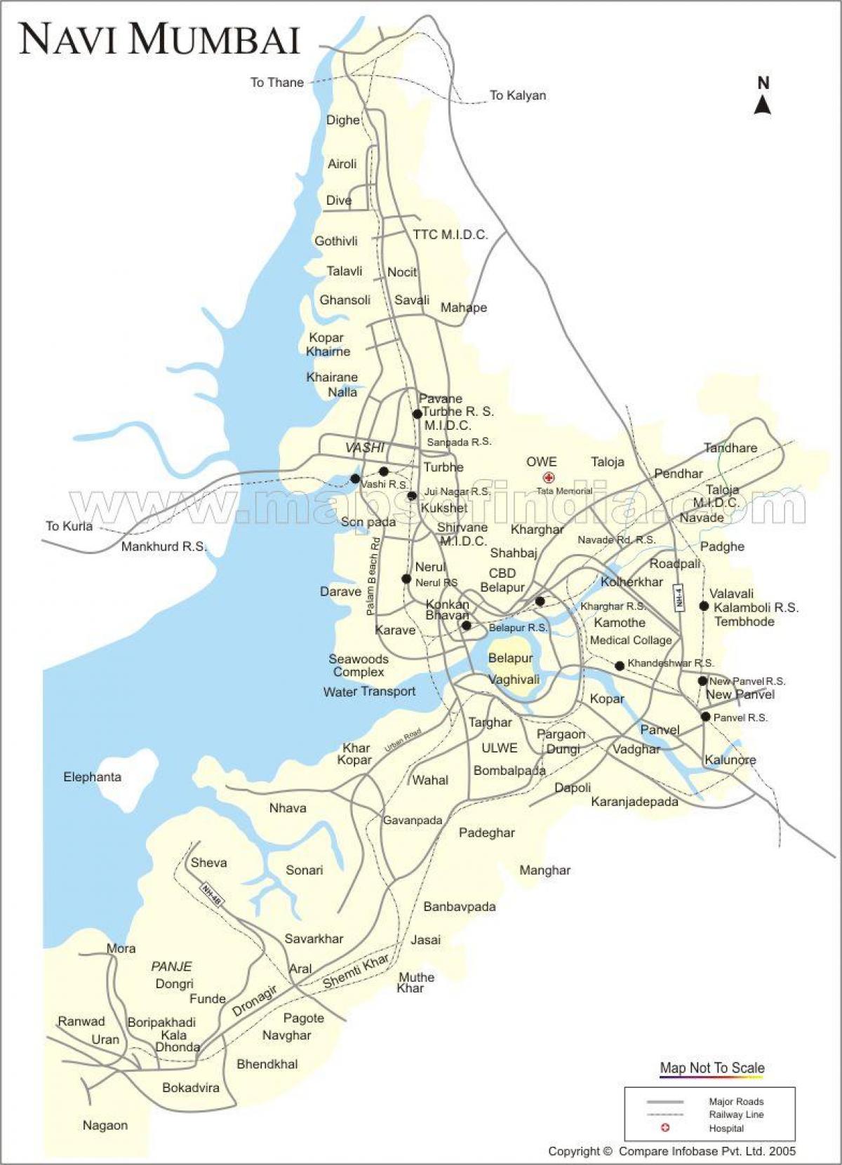 térkép új Mumbai