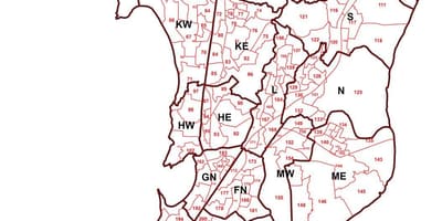 Ward térkép Mumbai