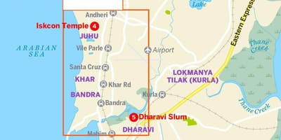 A térkép nagyobb Mumbai