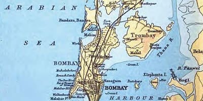 Régi térkép Mumbai